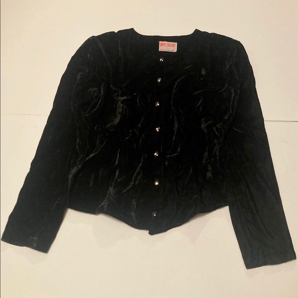 Black velvet top